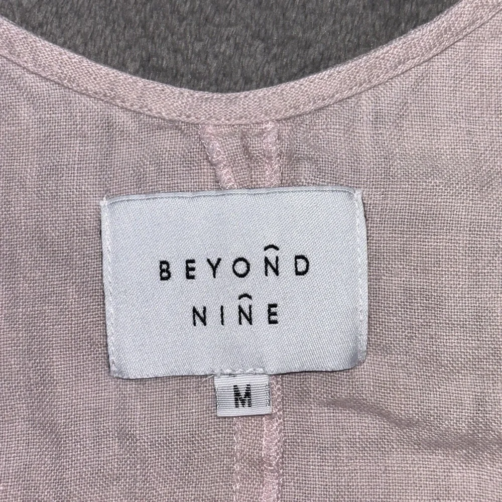Beyond Nine Jumpsuit Womens M Pink Playsuit Romper 100% Linen Pocket Made in UK - Picture 4 of 14